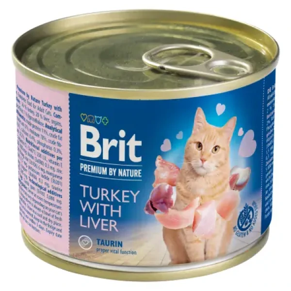 Brit Premium Cat by Nature Turkey&Liver 0,2 kg