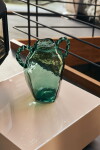 HK living Váza Gemstone Amfora Sapphire 37 cm, zelená barva, sklo