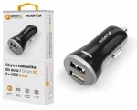 Nabíječka do auta ALIGATOR s 2xUSB výstupem, 3.4A, smart IC, black