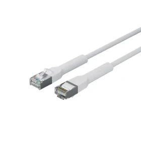 Lanview Flex-Angle Cat6a U/FTP bílá / Síťový kabel / RJ-45 / 1 m / LSZH (LV-6AFTP-FLEX-ANG-01W)