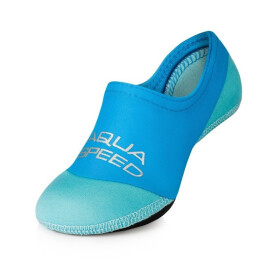 AQUA SPEED Ponožky na plavání Neo Blue Pattern 02