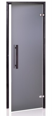Dveře do sauny "A" 7x20 Satin Grey 690x1990 mm Black CA720SAGRBL