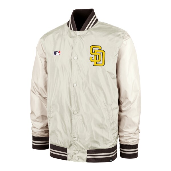 47 Brand Pánská bunda San Diego Padres MLB Regent Track Jacket Natural Velikost: M