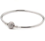 Elenys stříbrný rhodiovaný náramek na přívěsky Třpytivá elegance Velikost: 21 cm