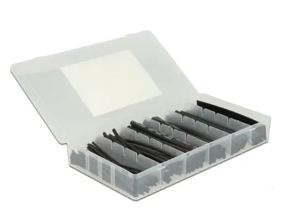 Delock set černých tepelně smršťovacích trubic / 100 kusů (86271)
