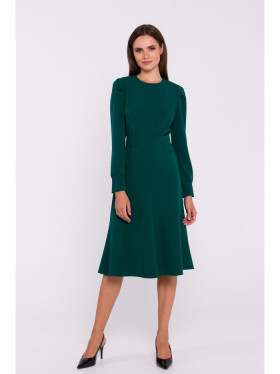S378 Rozšířené šaty s páskem S378 zelené - Stylove M