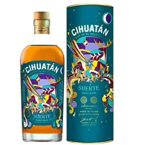 Cihuatan Le Suerte Rum 44,2% 0,7l limitovaná edice v dárkové tubě (7410010594384)