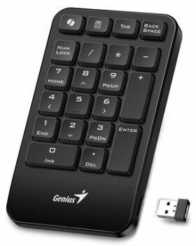 Genius NumPad 1000 černá / Bezdrátová numerická klávesnice / membránová / USB 2.4 GHz / Copilot (31320003401)