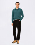 Armedangels Longsleeve Knit Poloshirt 3653 petrol velvet M