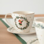 GREEN GATE Vánoční hrnek Joanni White 300 ml, multi barva, porcelán
