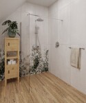 Sprchová a vanová baterie SAT Project včetně podomítkového tělesa chrom SATBSPRO215 SATBSPRO215