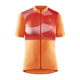 Dámský cyklistický dres krátkým rukávem CRAFT CORE Endur Logo oranžová