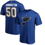 Fanatics Pánské Tričko Jordan Binnington #50 St. Louis Blues Stack Logo Name Number Velikost: