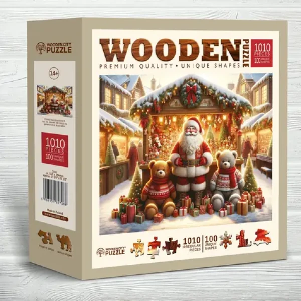 WOODEN CITY Dřevěné puzzle Vánoční trhy