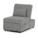 Rozkládací křeslo, šedá, látka, ASB-C3210 GREY2