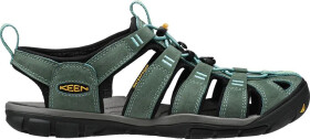 KEEN Clearwater CNX Leather W Dámské sandály mineral blue/yellow 38,5 KEN1201097902S8