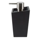 Spirella YOSHI dávkovač mýdla matně černý / polyresin / nerez ocel / 350 ml (7610583198129)