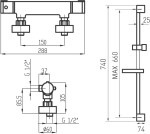 NOVASERVIS - Koupelnová sada sprchová Metalia 54, chrom 54960KIT,0