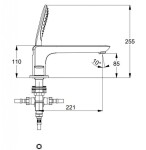 KLUDI - Ameo Baterie na okraj vany Ameo, 4-otvorová instalace 414240575