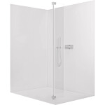 CERANO - Přídavný otočný panel ke sprchové zástěně Onyx - 8 mm - chrom, transparentní sklo - 30x200 CER-537346