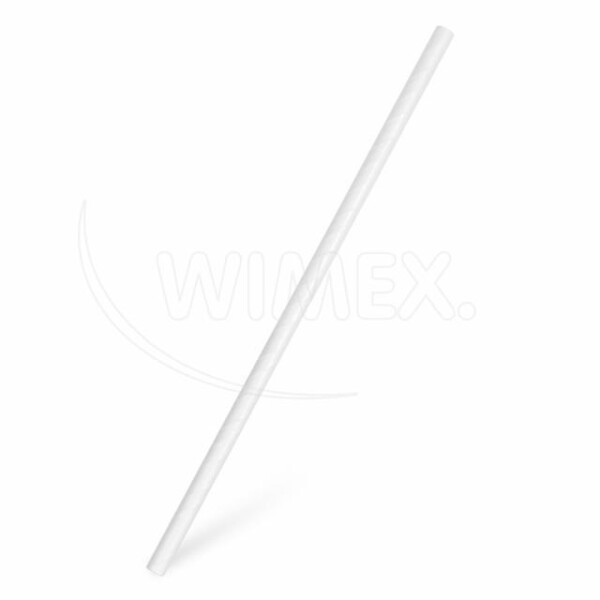 Wimex 40900 Slámky papírové JUMBO bílé 25 cm, Ø 8 mm