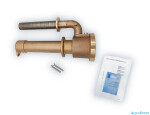 Vagnerpool Hugo Lahme průchod stěnou 1½“ int. pro hydromasážní trysku – hloubka 240 mm, napojení 1“ int. a ½“ int.