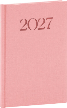Týdenní diář 2027 Notique A5 Biella růžový