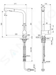 IDEAL STANDARD - Ceralook Dřezová baterie s výsuvnou sprškou, chrom BC178AA