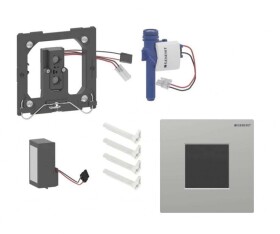 GEBERIT - Elektronické ovládání splachování pisoárů typ 01, síťové napájení, easy to clean, Bluetooth, matný chrom 116.093.JQ.1