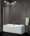 H K - Vanová zástěna PURE V1 75x140 - jednodílná, čiré sklo PUREV175