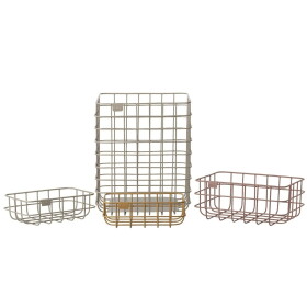 Maileg Drátěný košík – set 4 ks, béžová barva, kov