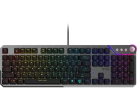 MSI STRIKE 600 SILENT šedá / Herní klávesnice / mechanická / KAILH Midnight Pro Silinet / USB-A / RGB / CZ Layout (S11-04CS227-CLA)