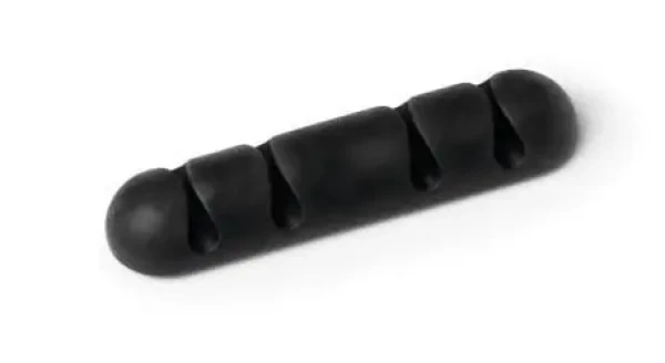 Durable Cavoline Clip 4 grafitová / Samolepicí kabelový klip / 2 ks / Pro kabely do 5 mm (504037)