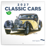 Nástěnný kalendář poznámkový 2027 Notique Classic Cars – Václav Zapadlík 2027, PLASTIC FREE, 30 x 30 cm