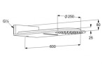 KLUDI - A-Qa Horní sprcha 250, 2 proudy, černá mat/chrom 6488087-00
