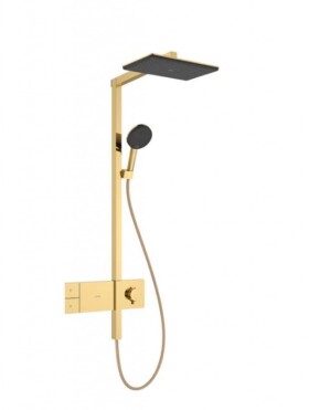 HANSGROHE - Raindance Alive Q Sprchový set s termostatem, 21x34 cm, 3 proudy, leštěný vzhled zlata 24580990