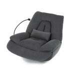 Polohovací křeslo, elektrické zabudované ovládání, šedá, látka, TV-7081 GREY2