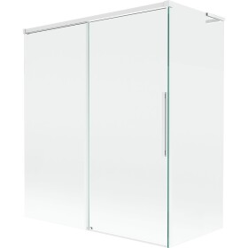 MEXEN/S - Rox L vanová zástěna 2-křídlová posuvná 140 + 70 x 150, transparent, bílá 8C9L-140-070-20-00
