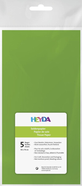 HEYDA Hedvábný papír 50 70 cm světle zelený ks