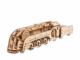 Ugears 3D dřevěná mechanická stavebnice MINI Lokomotiva