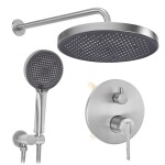 REA - Podomítková sprchová sada Grace Brush Nickel + BOX REA-P4404