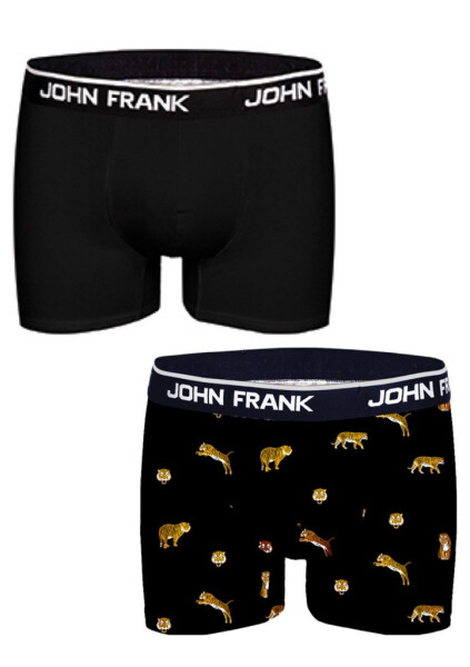 Pánské boxerky John Frank JF2BTORA05 2 pack L Černá