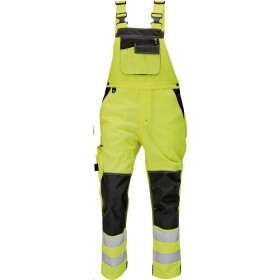 CRV Cerva Montérkové kalhoty KNOXFIELD Hi-Vis FL pánské reflexní s laclem elastické šle žluté 64 žluté