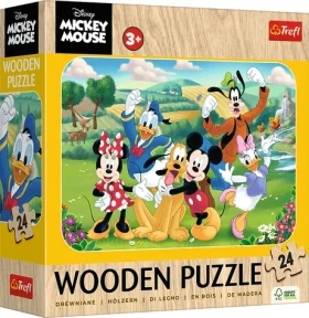 Trefl - Puzzle - Dřevěné puzzle Mickey a přátelé