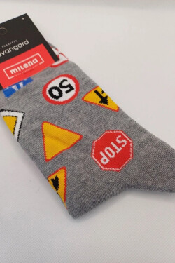 PÁNSKÉ PONOŽKY 3/4 DOPRAVNÍ ZNAČKY 1153.038 mélange 43-46