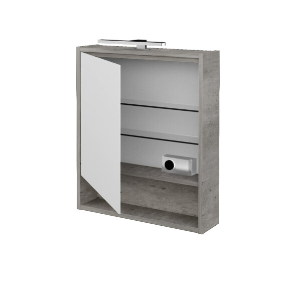 Dřevojas - Jednodveřová galerka FOCUS GAOE 60 - D01 Beton / Pravé 282882P