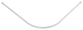 AQUALINE - Závěsová tyč čtvrtkruhová 80x80 cm, hliník, bílá 0201013