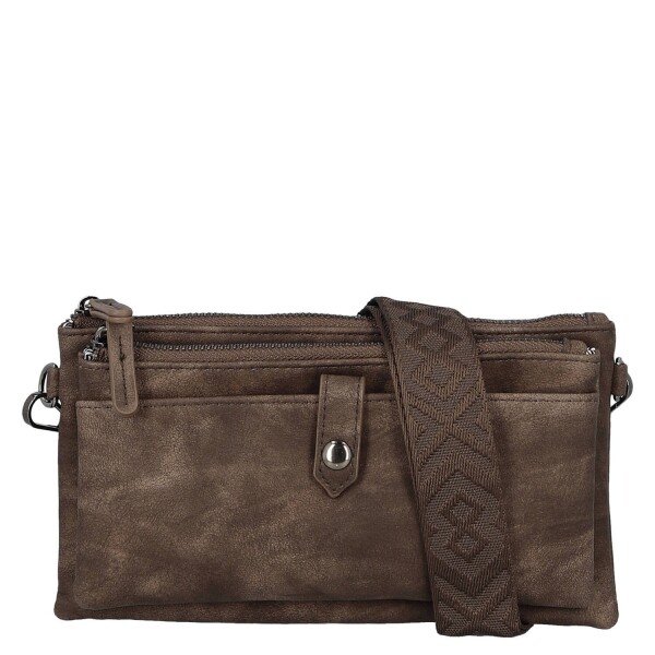 Stylová dámská crossbody kabelka Dina, tmavě hnědá