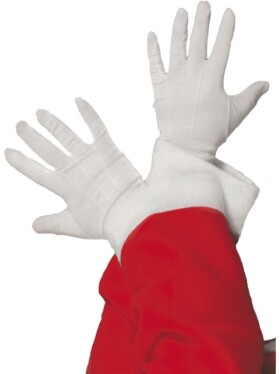 Smiffys Bílé rukavice Santa