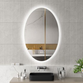 Erga Paola, oválné LED zrcadlo 80x120cm (120x80), 2990 lm, 3 barvy světla, přední a zadní osvětlení, ERG-V01-302-1280-00